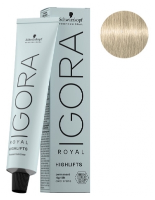 Schwarzkopf Vopsea Permanentă Igora Royal Highlifts 10-1 Blond Cenușiu Deschis