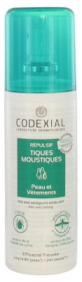 Codexial Repellente per Zanzare e Zecche su Pelle e Vestiti 75 ml
