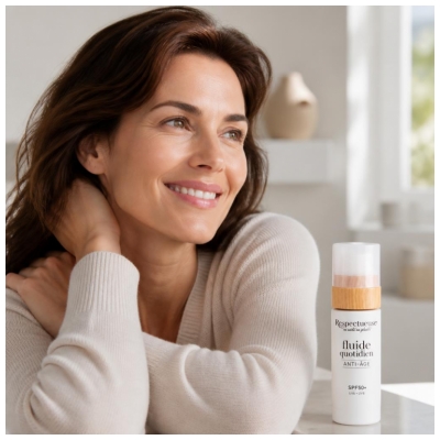 Respectueuse kasdienis senėjimą stabdantis skystis SPF50+ 30 g