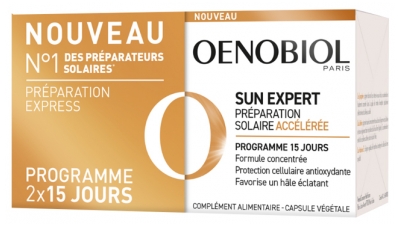 Oenobiol Sun Expert Auringonvalmistelija Kiireellinen 2 x 15 Kapselin erä
