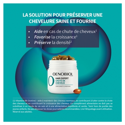 Oenobiol Hair Expert Chute de Cheveux 2 Mois + 1 Mois Offert