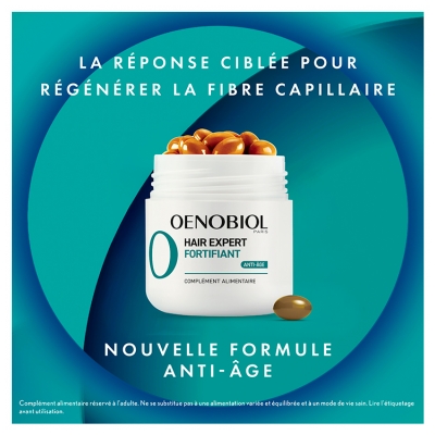 Oenobiol Hair Expert Fortifiant Anti-Âge Cheveux Dévitalisés 30 Capsules