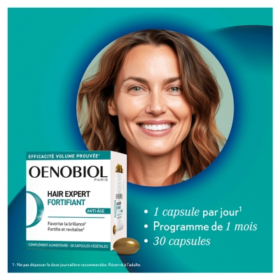 Oenobiol Hair Expert Fortifiant Anti-Âge Cheveux Dévitalisés 30 Capsules