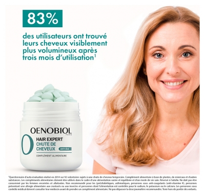 Oenobiol Hair Expert Chute de Cheveux Anti-Age Lot de 2 x 60 Comprimés