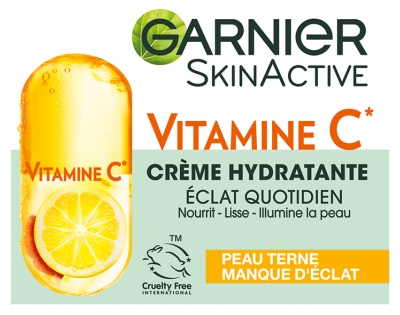 Garnier SkinActive C-vitamiini Päivittäinen Heleyttävä Kosteusvoide Luomu 50 ml