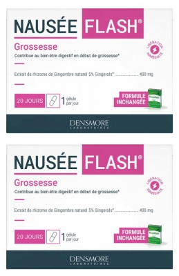 Densmore Duvéal Salud Nauséflash Lote de 2 x 20 Cápsulas