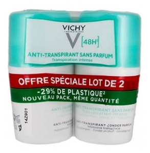Vichy Déodorant Anti-Transpirant 48H Roll-On Lot de 2 x 50 ml