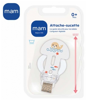 Prendedor de Chupeta Universal Todas as Idades MAM - Modelo: Leão-marinho