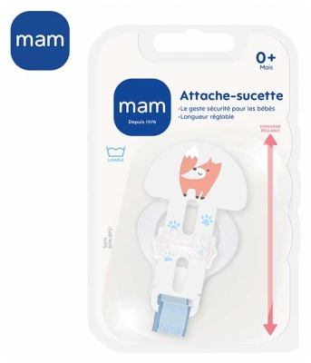 Prendedor de Chupeta Universal Todas as Idades MAM - Modelo: Raposa