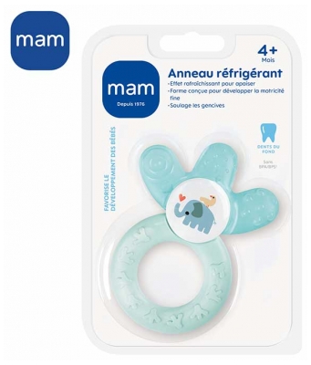 Anel Refrigerante MAM 4 Meses e + - Cor: Azul