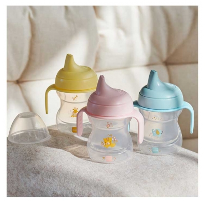 MAM Come una Grande Tazza con Manici 190 ml 6 Mesi e + - Colore: Rosa tigrato