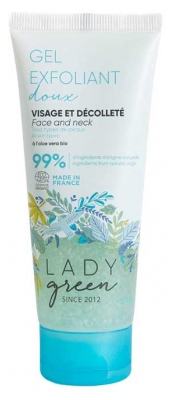 Lady Green Ekologisk Mild Exfolierande Gel för Ansikte och Dekolletage 75 ml