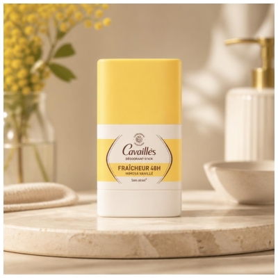 Cavaillès Dezodorant w sztyfcie Świeżość 48H Waniliowa mimoza 50 ml