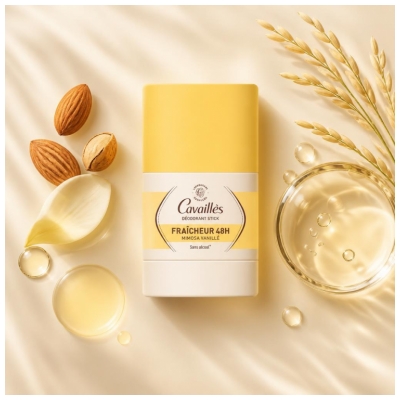 Cavaillès Dezodorant w sztyfcie Świeżość 48H Waniliowa mimoza 50 ml
