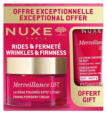 Nuxe Merveillance LIFT La Crème Poudrée Effet Liftant 50 ml + La Crème Concentrée de Nuit 15 ml Offert