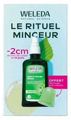 Weleda Huile de Massage Minceur au Bouleau 100 ml + Ventouse Anti-Cellulite Offerte