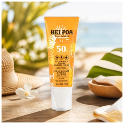 Hei Poa Unsichtbares Solar Gel-in-Öl SPF50 100 ml