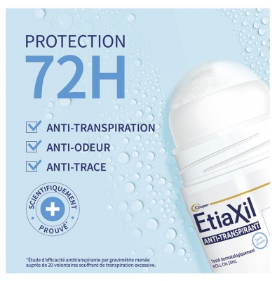 Etiaxil Déodorant Anti-Transpirant Protection 72H Roll-On 50 ml
