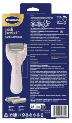 Scholl Pedi Perfect Râpe Électrique + 2 Rouleaux Recharges Nano Tech