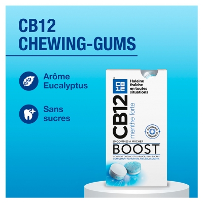 CB12 Boost Strong Mint 10 Gommes à Mâcher