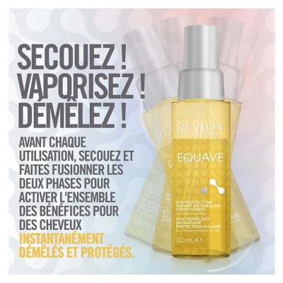 Revlon Professional Equave Soin Démêlant Instantané Hydratant 200 ml + Soin Démêlant Instantané Protection Solaire 100 ml