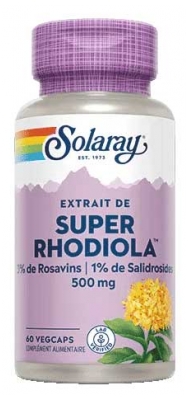 Solaray Super Rhodiola 60 Capsules Végétales