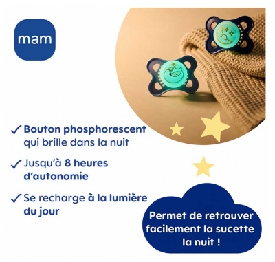 MAM 2 Sucettes Original Nuit 2-6 Mois