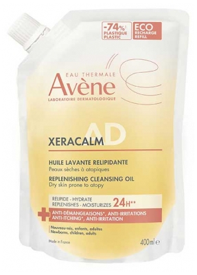 Avène XeraCalm AD Huile Lavante Relipidante Éco-Recharge 400 ml