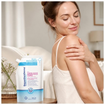 Bepanthen Derma Återfuktande Rik Kräm Kropp Eco-Refill 400 ml