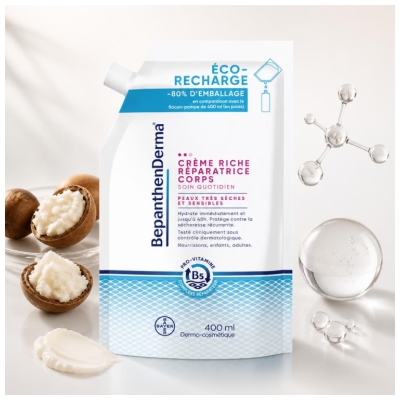 Bepanthen Derma Återfuktande Rik Kräm Kropp Eco-Refill 400 ml