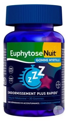 Bayer Sănătate EuphytoseNuit Afine 30 Jeleuri - Gust: Afine
