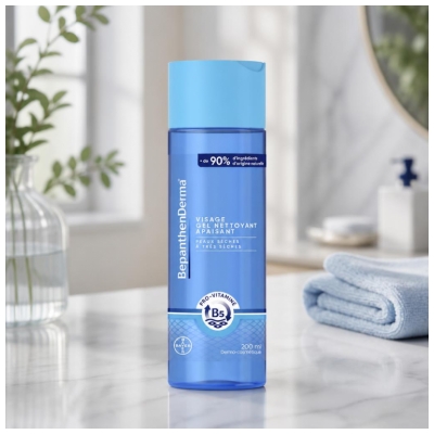 Bepanthen Derma Visage Gel Nettoyant Apaisant Peaux Sèches à Très Sèches 200 ml