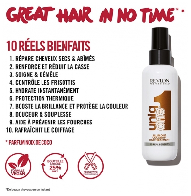 Revlon Professional UniqOne Traitement Capillaire Tout-En-Un 150 ml + Traitement Capillaire Tout-En-Un Parfumé Coconut 150 ml