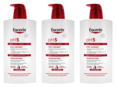 Eucerin pH5 Cleansing Gel 1L x 3