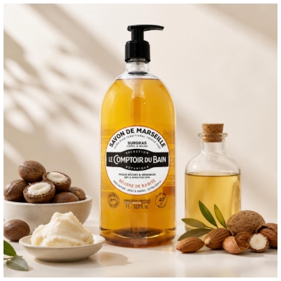 Le Comptoir du Bain Savon de Marseille Karitébutter 1 L