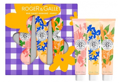 Roger & Gallet Trio Crèmes Mains Fleur de Figuier Vanille Soleil et Néroli 3 x 30 ml