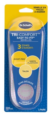 Scholl Wkładki Tri-Comfort Easy-to-Fit dla mężczyzn 1 para