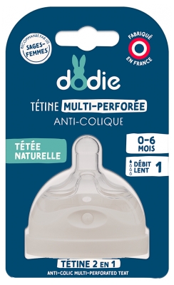 Dodie Multi-geperforeerde Speen Slow Flow 0-6 Maanden