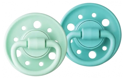 Dodie Gaïa 2 Round Soothers 6-36 Months - Colour: Green