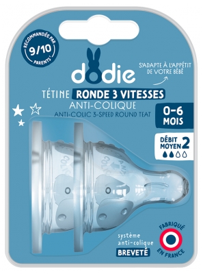 Dodie 2 okrogle dude 3 hitrosti proti krčem srednji pretok 0-6 mesecev