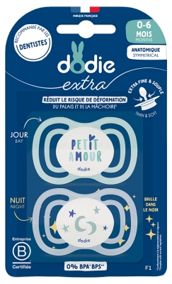 Dodie Extra 2 Suvete Anatomice Simetrice Zi Noapte 0-6 Luni