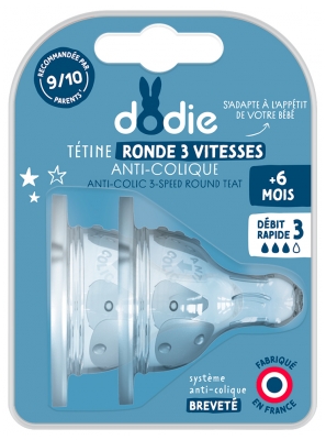 Dodie 2 kulaté savičky se 3 rychlostmi proti kolice a rychlým průtokem + 6 měsíců