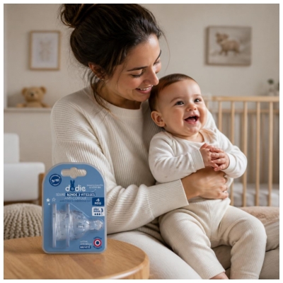 Dodie 2 Tetine Rotunde 3 Viteze Anti-Colici Debit Rapid + 6 Luni