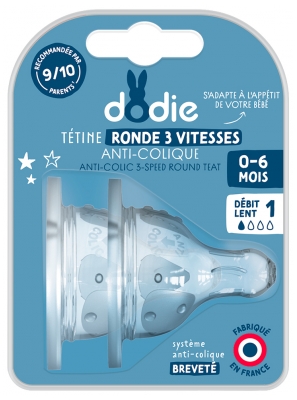 Dodie 2 Kulaté savičky 3 rychlosti proti kolice Pomalý průtok 0-6 měsíců