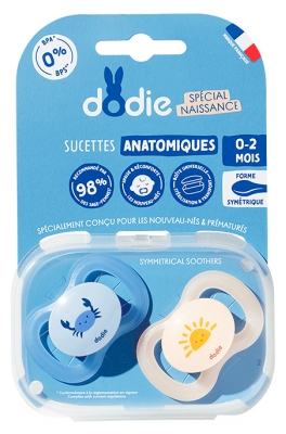 Dodie 2 Anatomiset Silikonitutit Erityisesti Vastasyntyneille 0-2 Kuukautta
