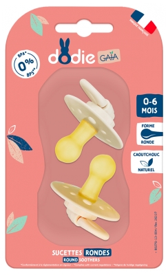 Dodie Gaïa 2 Ronde Fopspenen 0-6 Maanden - Kleur: Beige