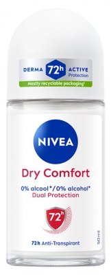 Antiperspirant Roll-On Nivea Dry Comfort Dual Protect 72H 50 ml