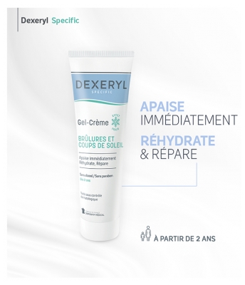 Dexeryl Gel-Crème Brûlures et Coups de Soleil Effet Froid 150 g