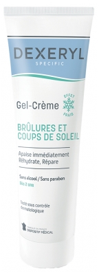 Pierre Fabre Health Care Dexeryl Gel-Crème Brûlures et Coups de Soleil Effet Froid 150 g