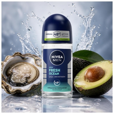 Deodorant Antibacterian Roll-On Nivea Men Fresh Ocean 48H 50 ml